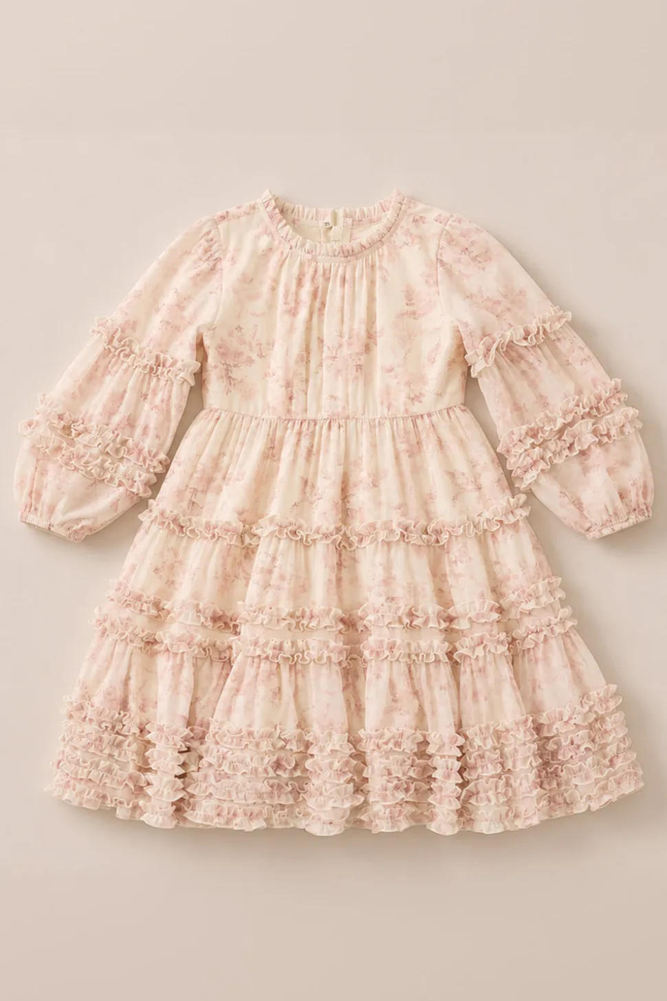 Mini Geneva Dress in Banana Creme Aquarelle Fleur