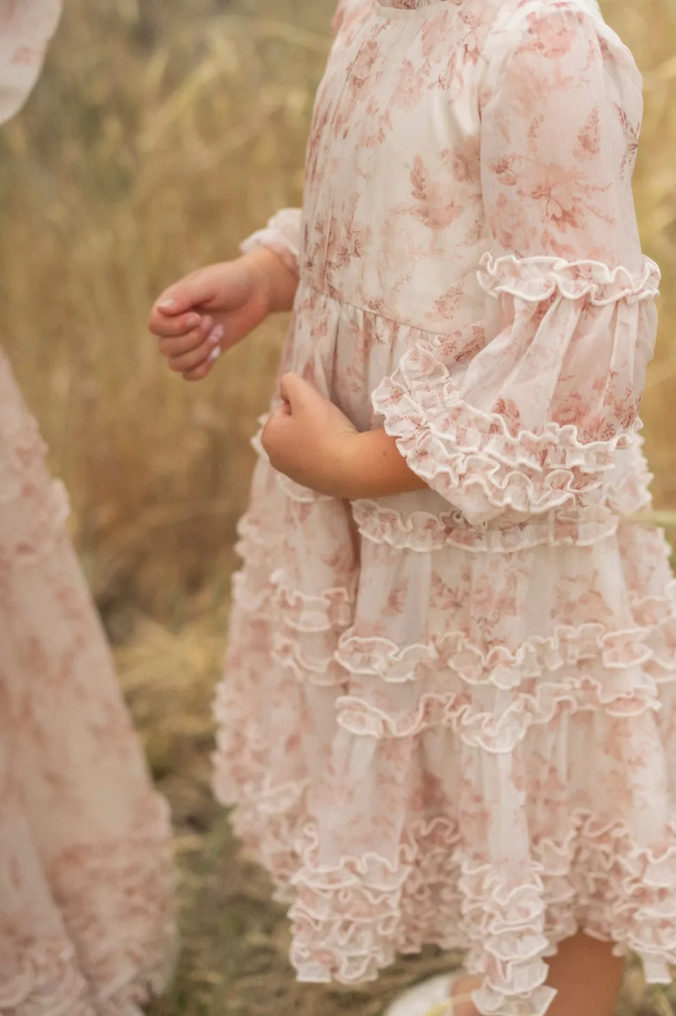 Mini Geneva Dress in Banana Creme Aquarelle Fleur