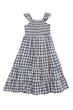 Mini Hailey Dress in Indigo Gingham