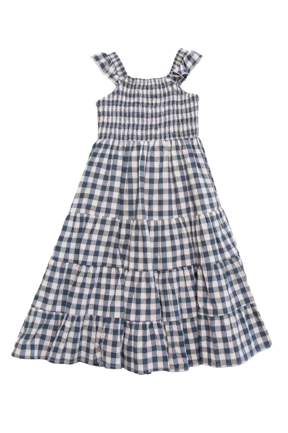 Mini Hailey Dress in Indigo Gingham