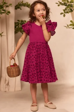 Mini Hattie Dress in Magenta