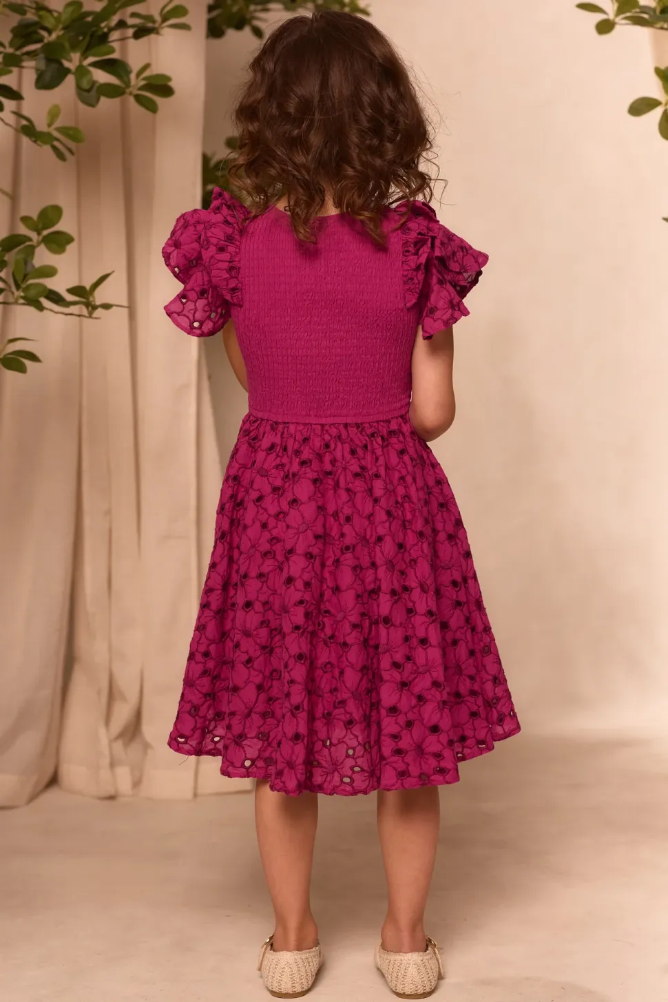 Mini Hattie Dress in Magenta