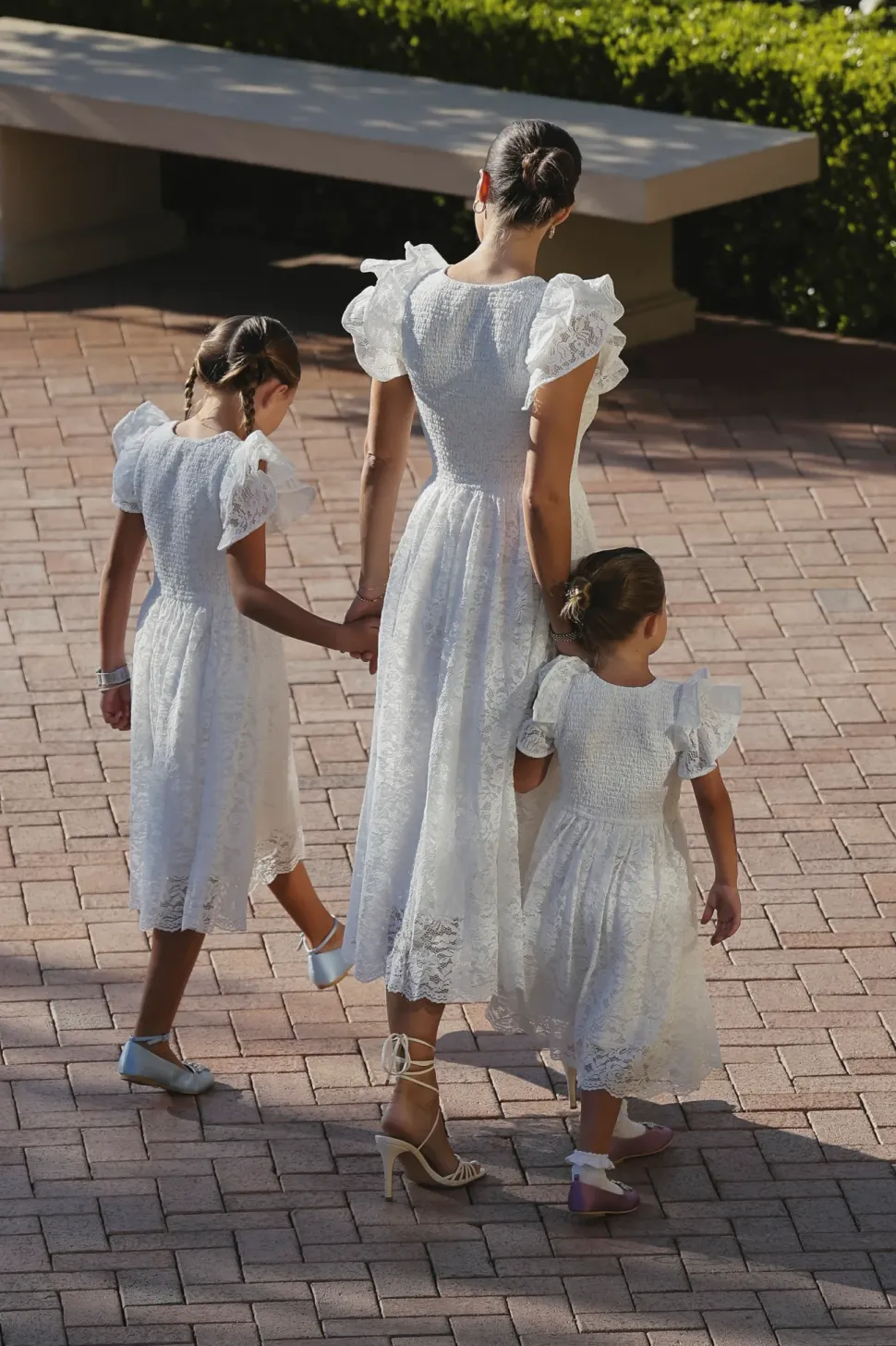 Mini Hattie Dress in White Lace