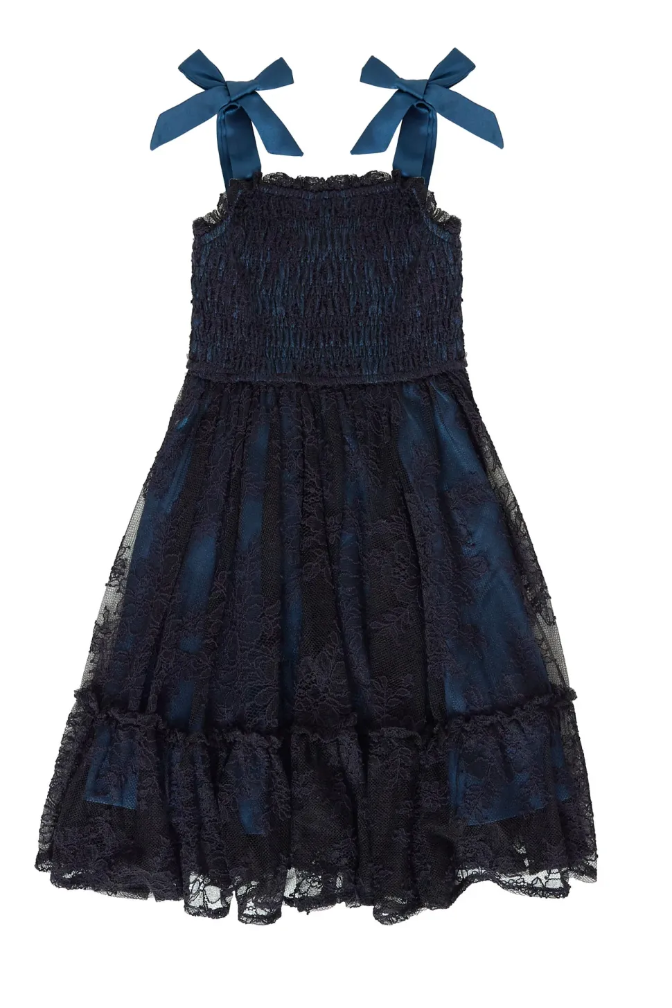 Mini Isadora Dress in Navy & Black