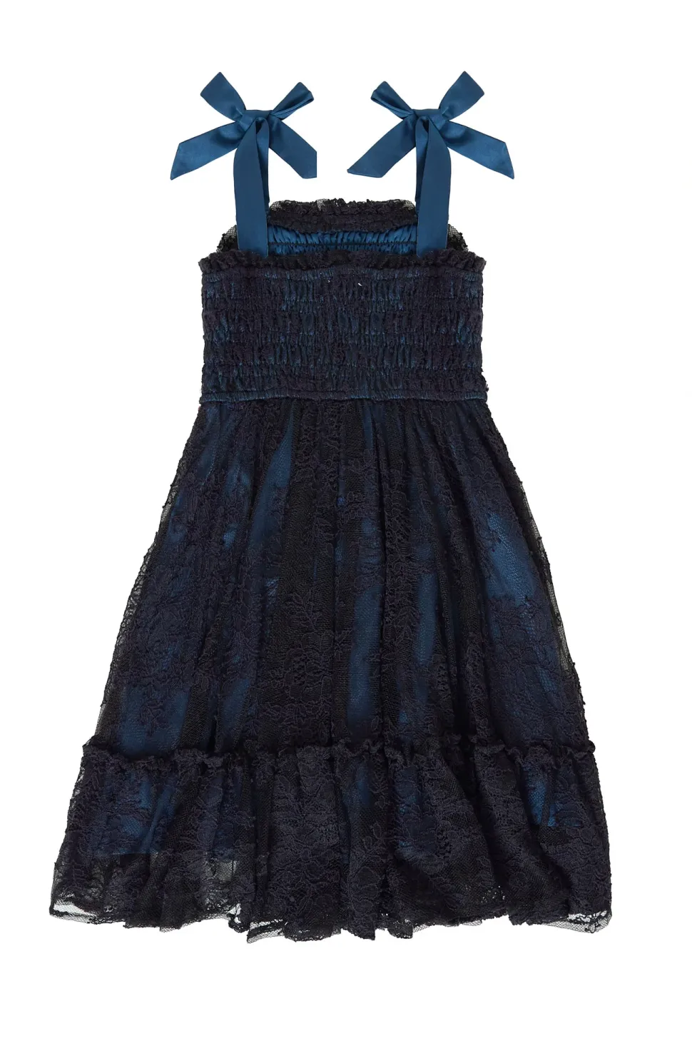 Mini Isadora Dress in Navy & Black