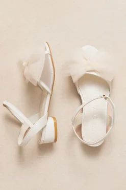 Mini Ivy Bow Heel in White
