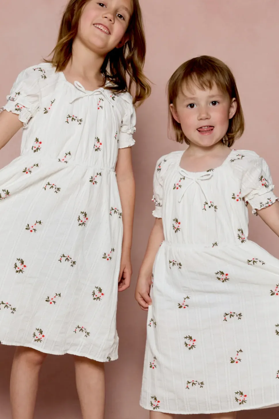 Mini Jessie Dress in Ditsy Embroidery