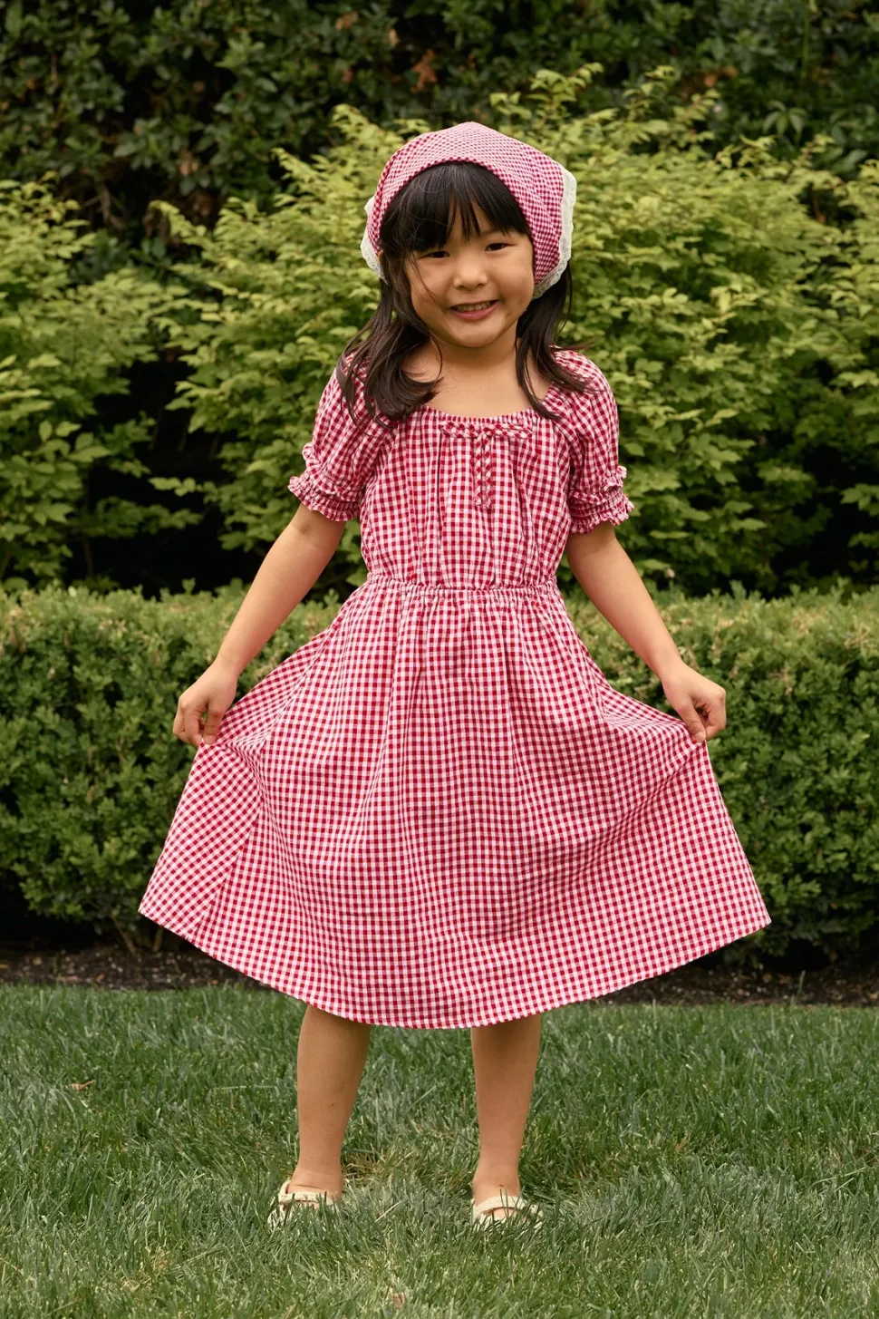 Mini Jessie Dress in Red Gingham
