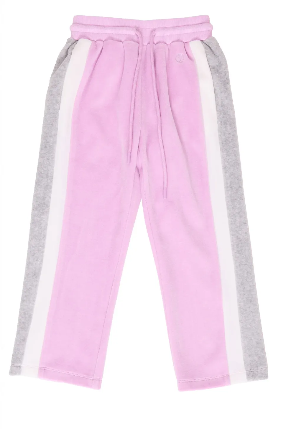 Mini Kailey Velour Track Pants in Pink