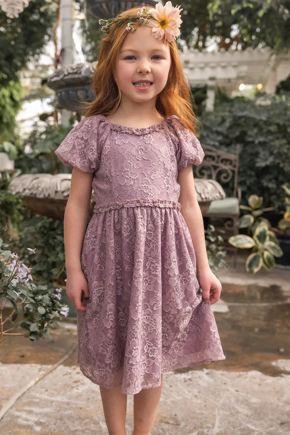 Mini Kiara Dress in Hyssop Lace