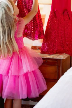 Mini Liza Dress in Pink