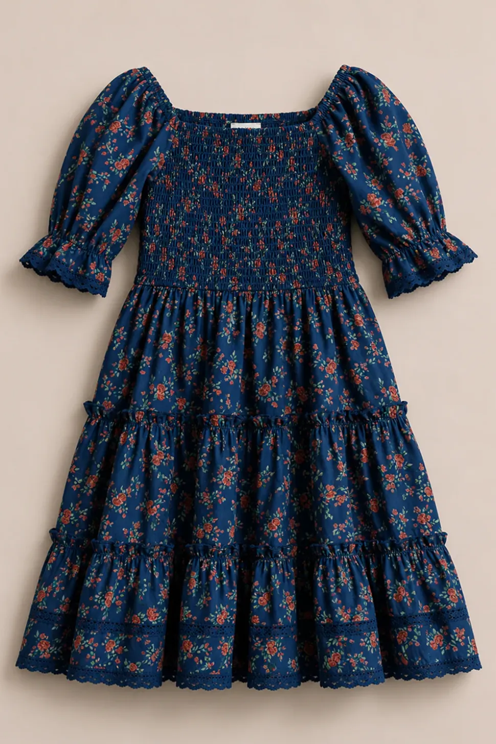 Mini Madeline Dress in Midnight Vibrant Chintz