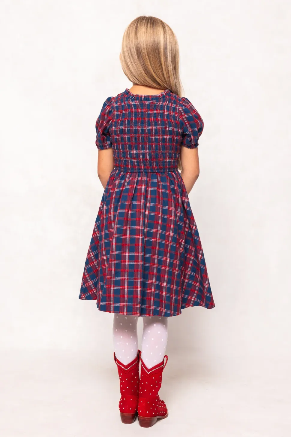 Mini Mariah Dress in Mariner Tartan
