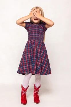Mini Mariah Dress in Mariner Tartan
