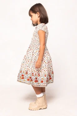 Mini Marlow Cap Sleeve Dress in Cream Ditsy Floral