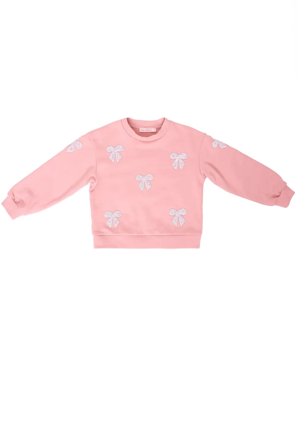 Mini Micah Crew Neck Sweatshirt in Pink & Bows