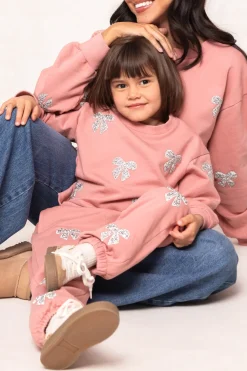 Mini Micah Jogger Sweatpants in Pink