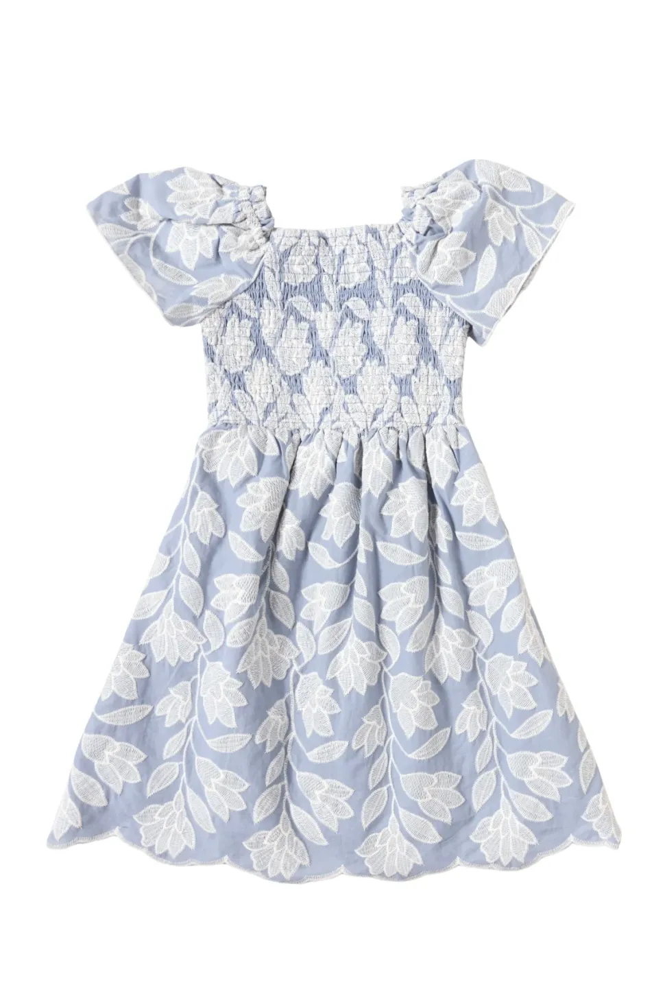 Mini Ophelia Dress in Mosaic Embroidery