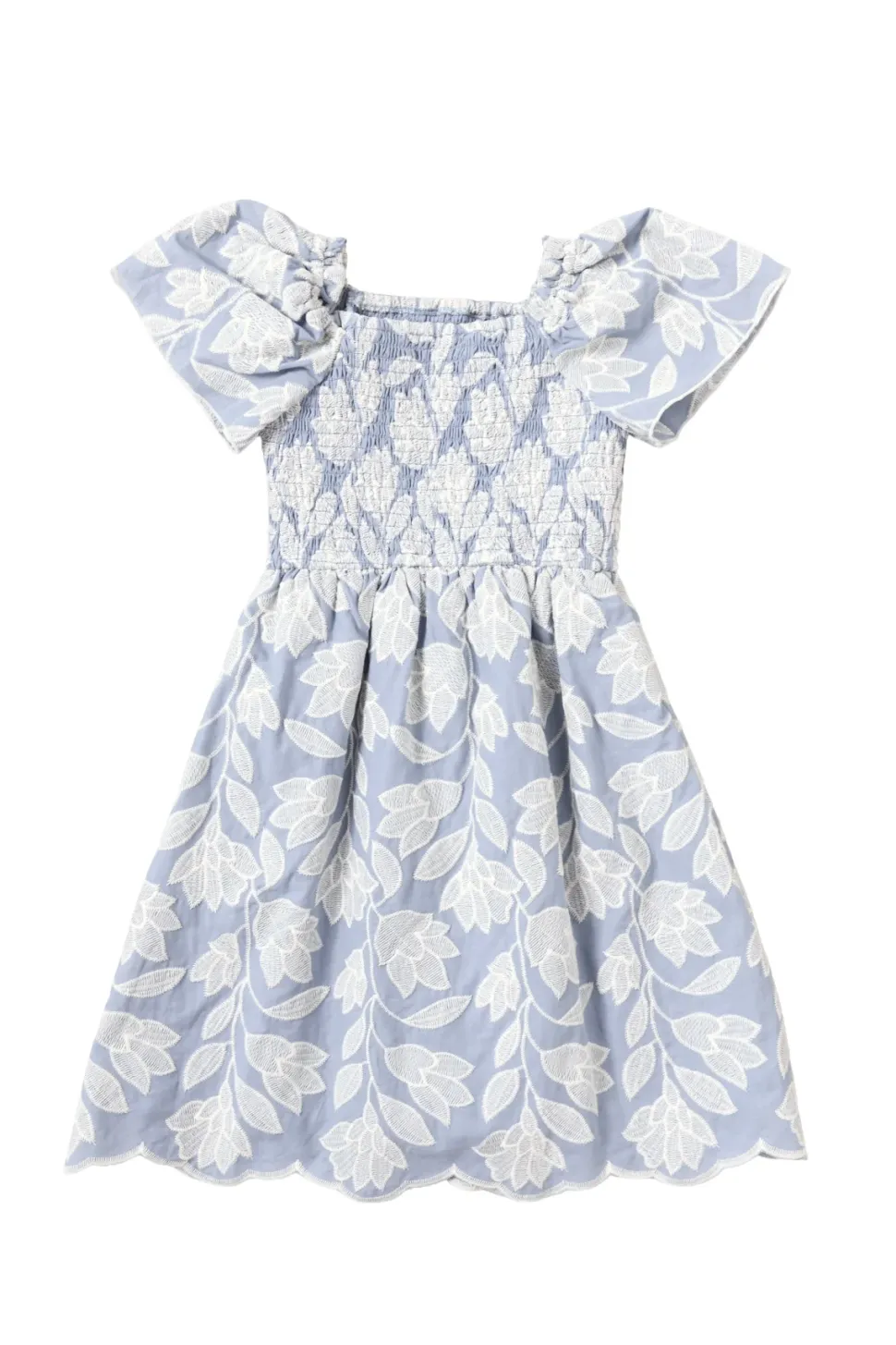 Mini Ophelia Dress in Mosaic Embroidery