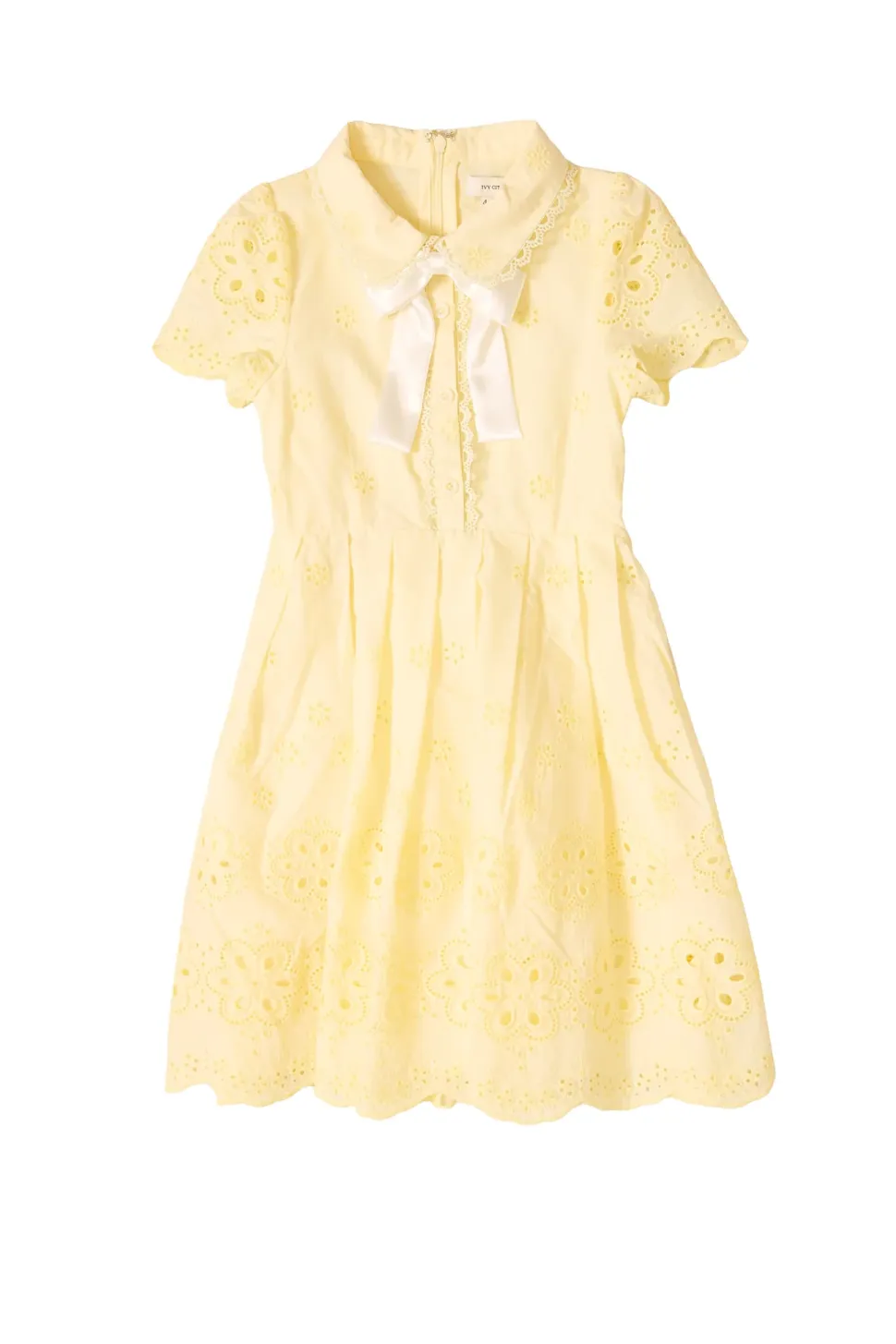 Mini Penny Dress in Butter Yellow Eyelet