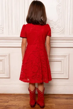 Mini Penny Dress in Red Lace