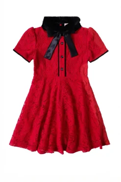 Mini Penny Dress in Red Lace