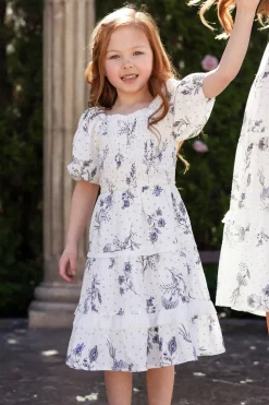 Mini Roselyn Dress in Blue Enchanted Floral