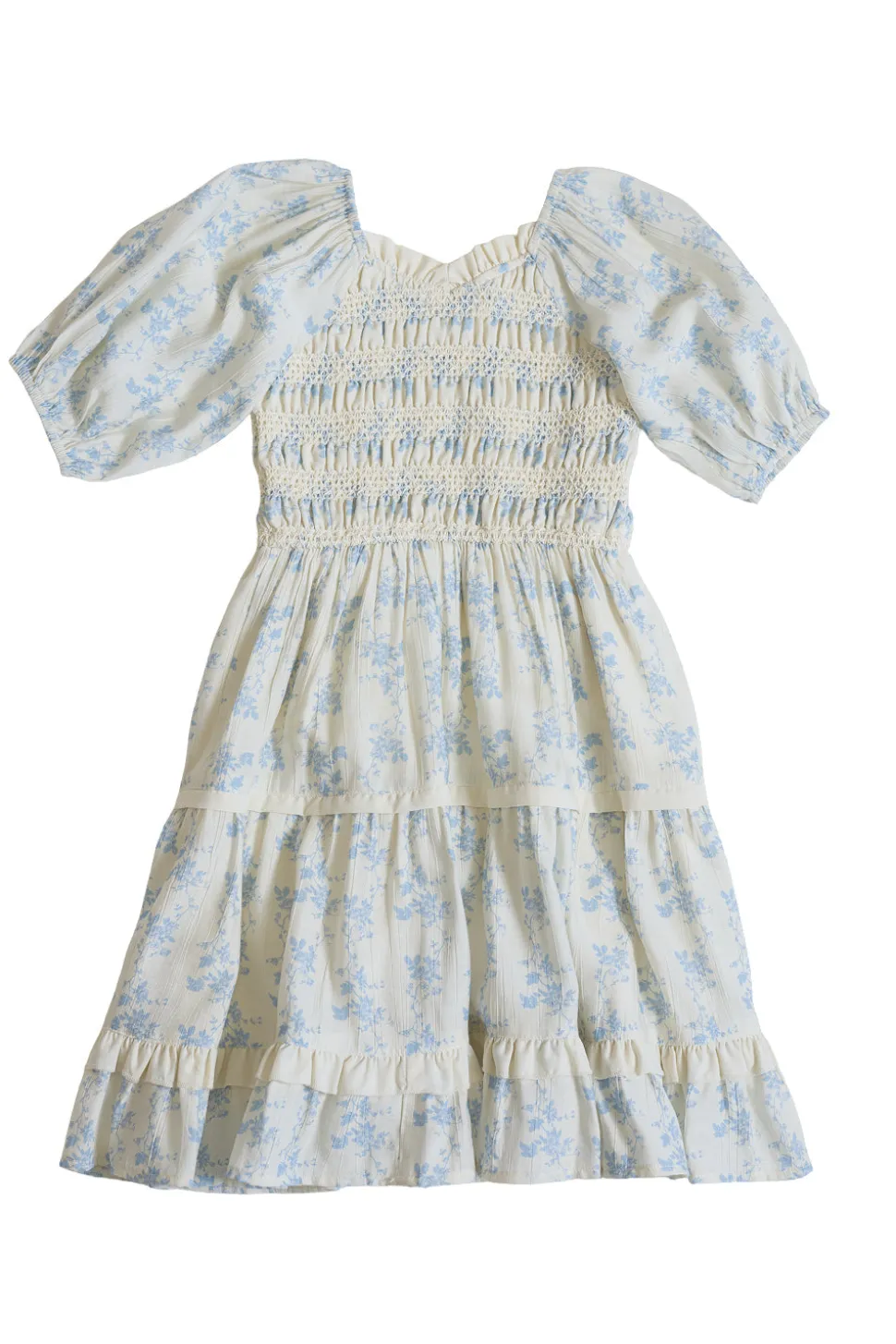 Mini Roselyn Dress in Ivory Porcelain Fleur