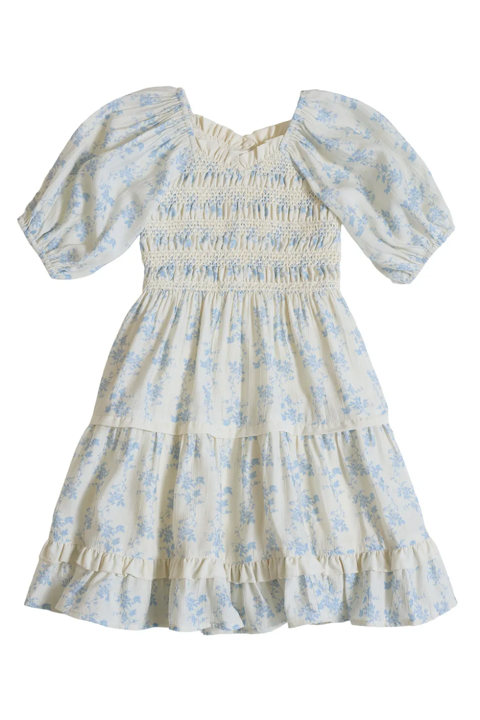 Mini Roselyn Dress in Ivory Porcelain Fleur