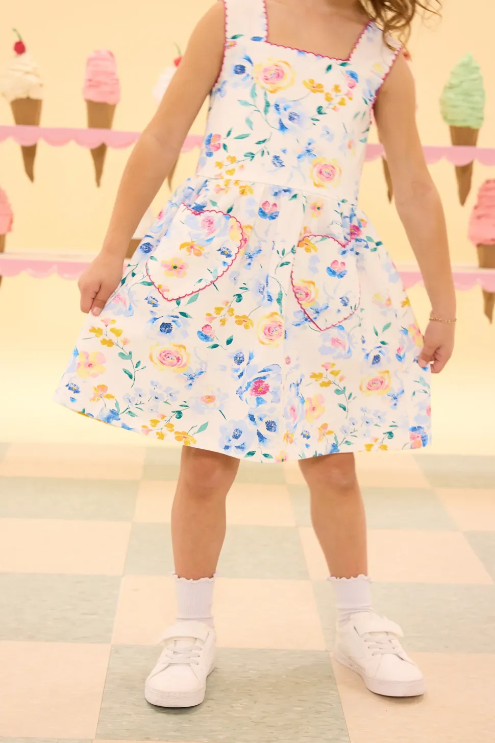 Mini Rue Play Dress in Blue Bouquet