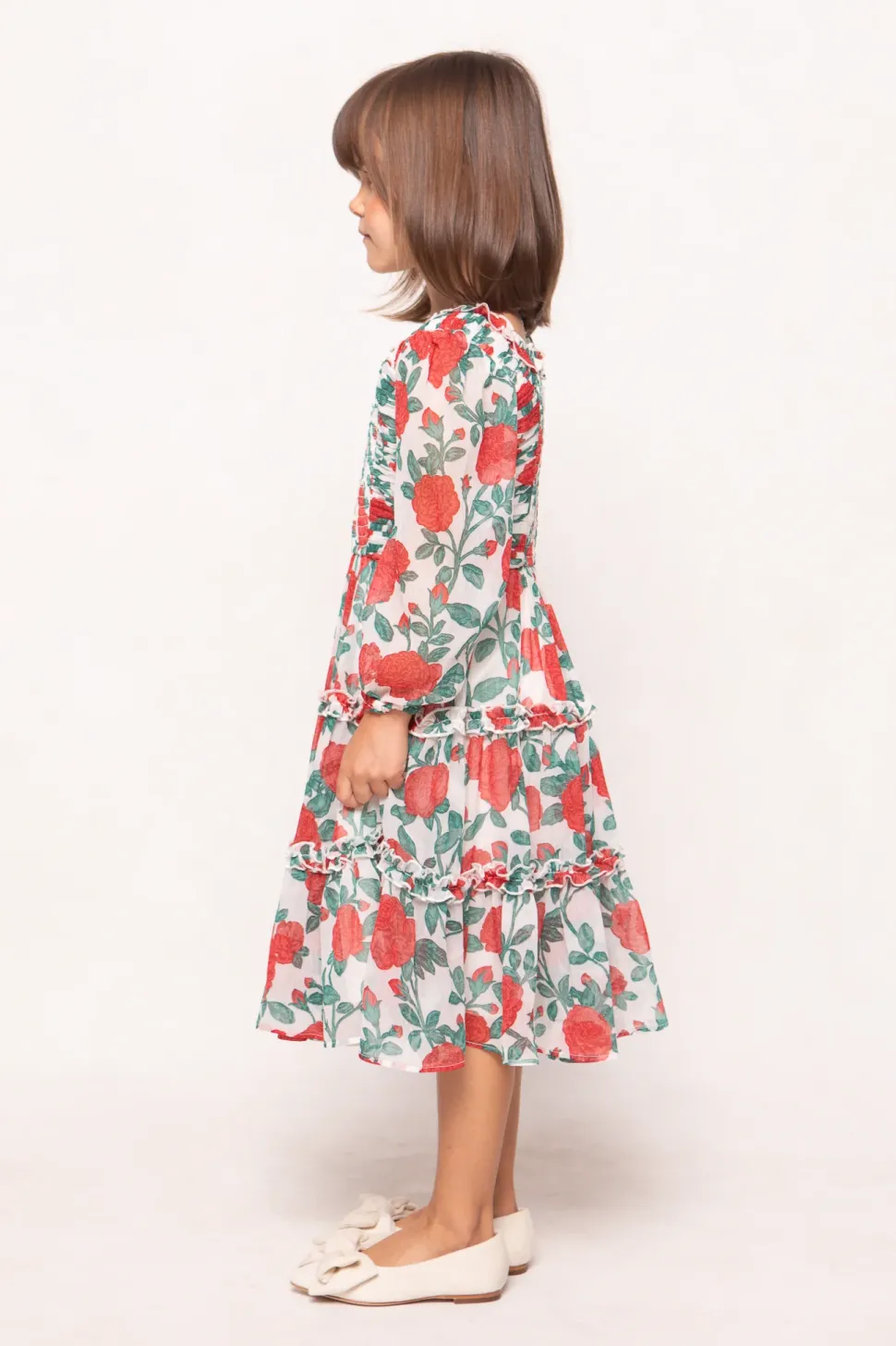 Mini Selena Dress in Red Roses