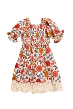 Mini Teagan Dress in Sepia Flower