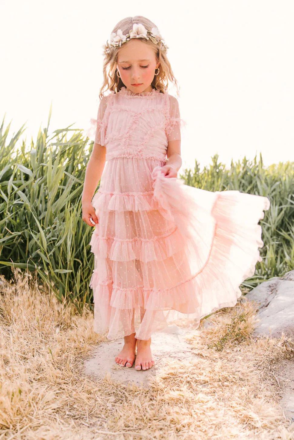 Mini Whimsical Maxi Dress in Blush