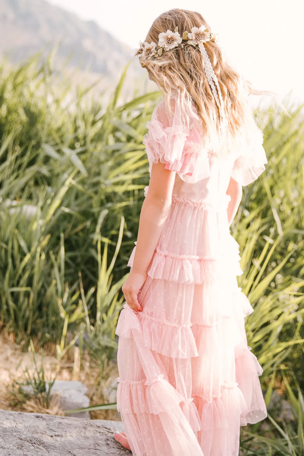 Mini Whimsical Maxi Dress in Blush