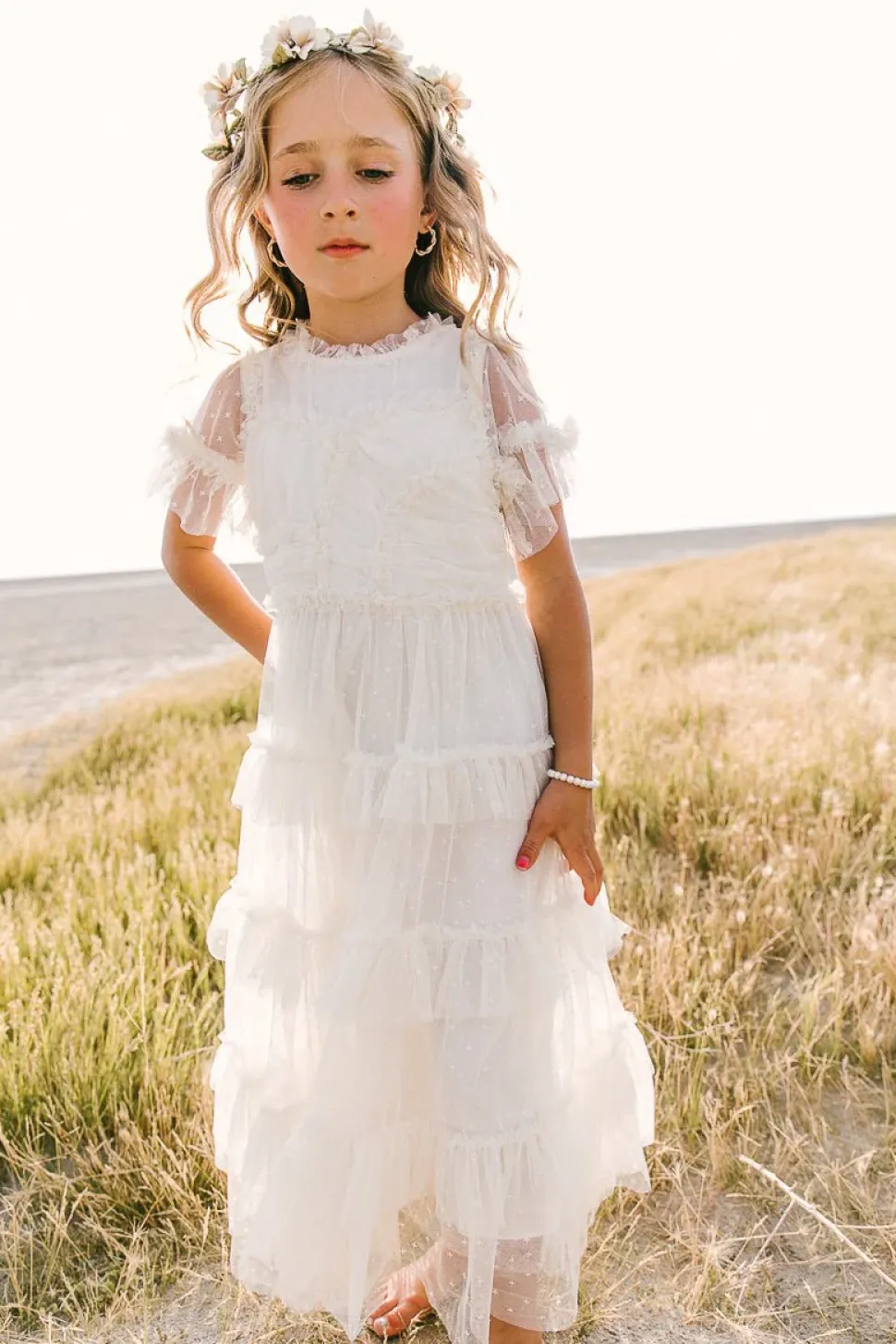 Mini Whimsical Maxi Dress in White