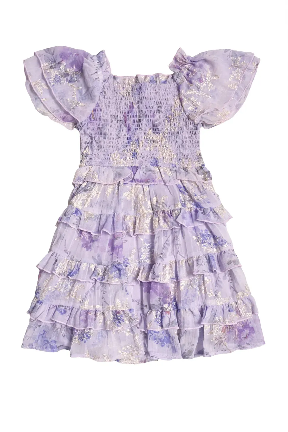 Mini Winnie Dress in Lavender Aquarelle Fleur