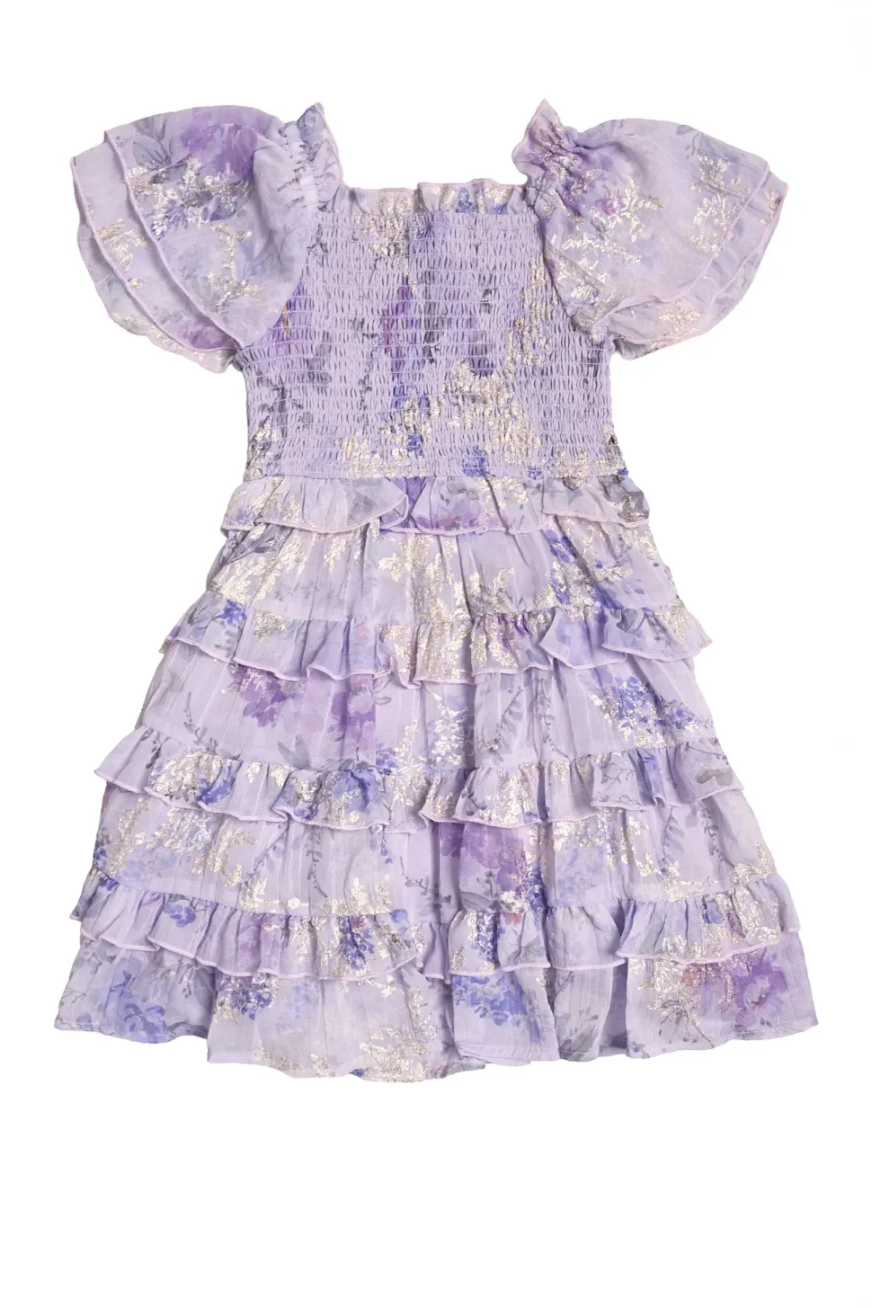 Mini Winnie Dress in Lavender Aquarelle Fleur