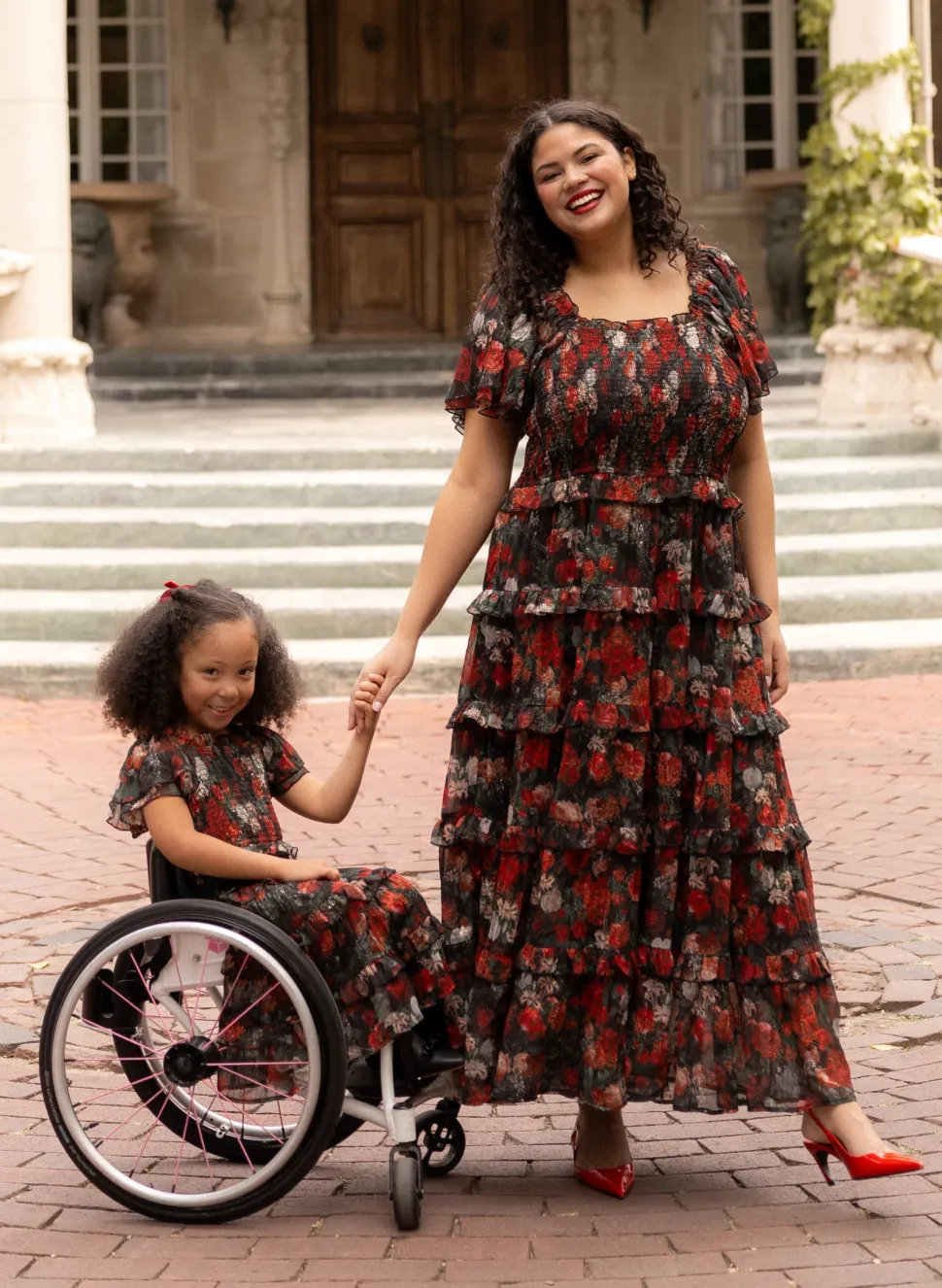 Mini Winnie Dress in Midnight Roses