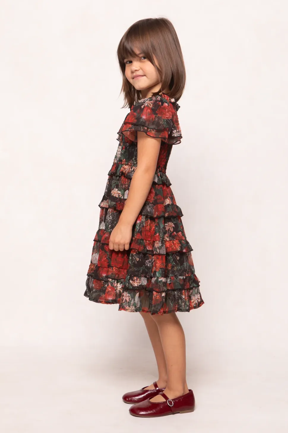 Mini Winnie Dress in Midnight Roses