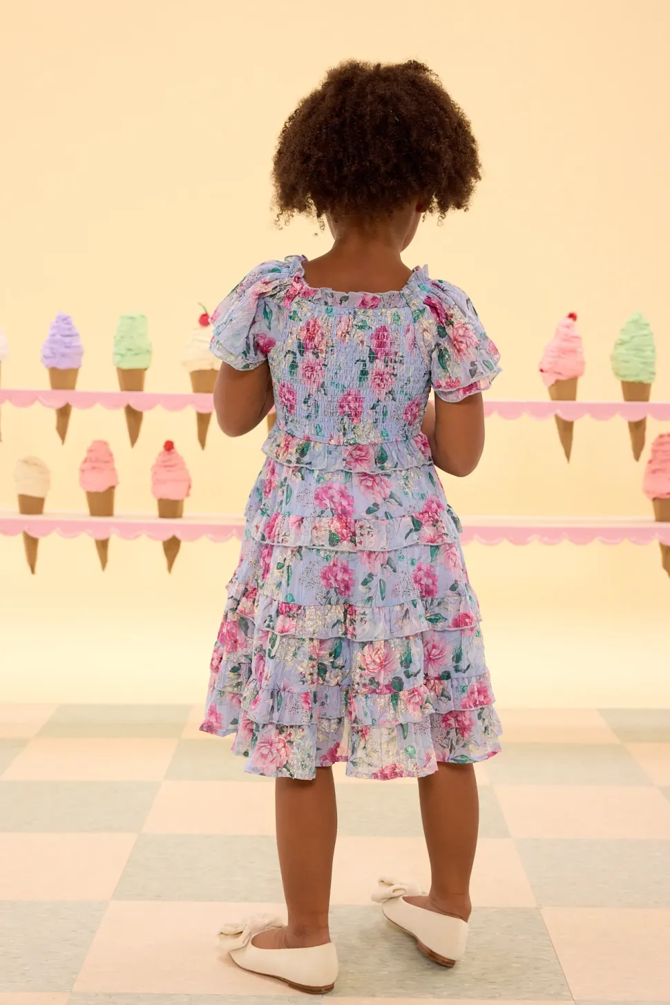 Mini Winnie Dress in Peony Blossoms