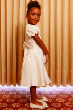 Mini Wrenley Dress in Cream Taffeta