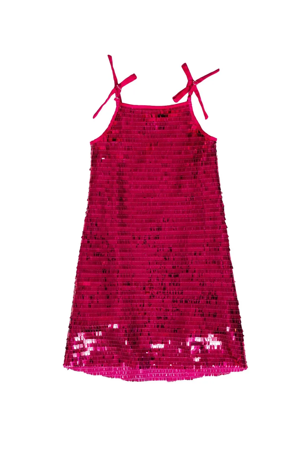 Mini Zelda Dress in Fuchsia Shingle Sequin