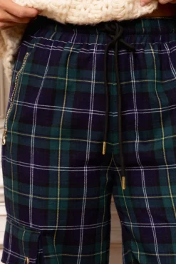 Nicole Cargo Pants in Nocturne Plaid