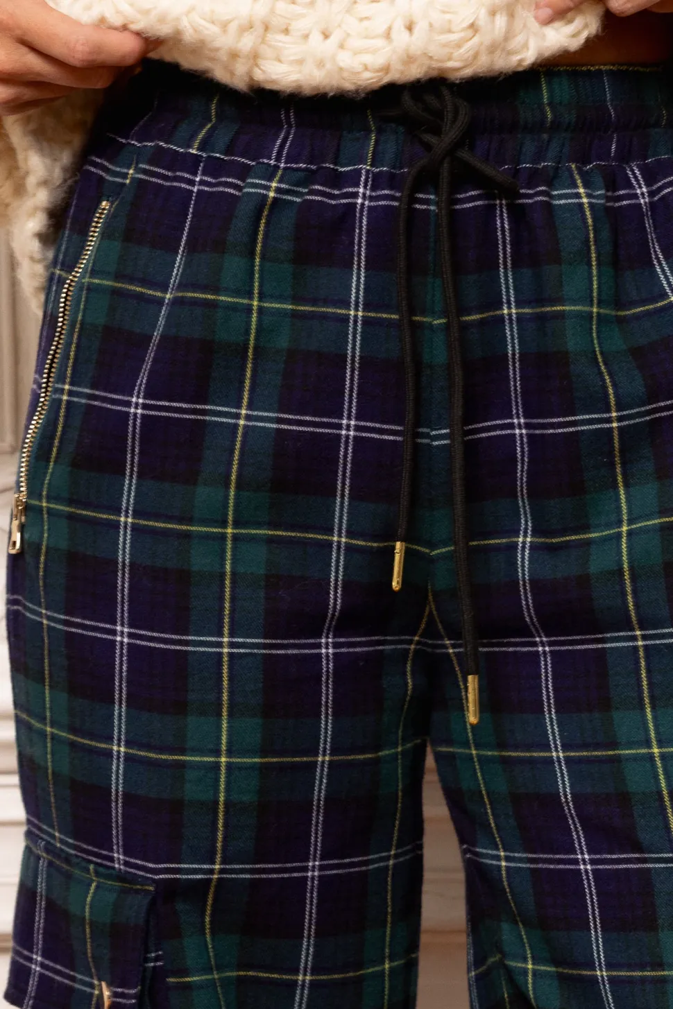 Nicole Cargo Pants in Nocturne Plaid
