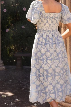 Ophelia Dress in Mosaic Embroidery