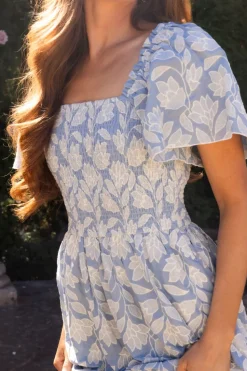 Ophelia Dress in Mosaic Embroidery