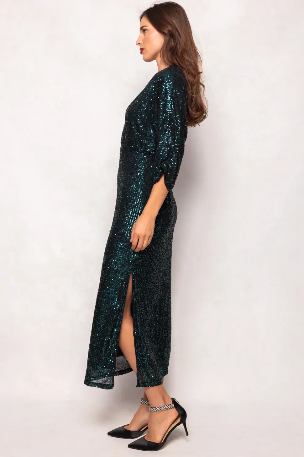 Orion Dress in Green Sequin