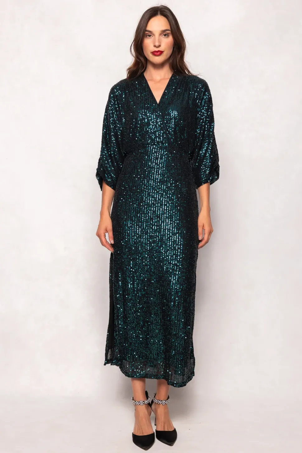 Orion Dress in Green Sequin
