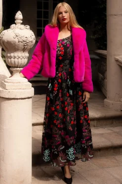 Pandora Coat in Fuchsia