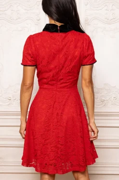Penny Dress in Red Lace